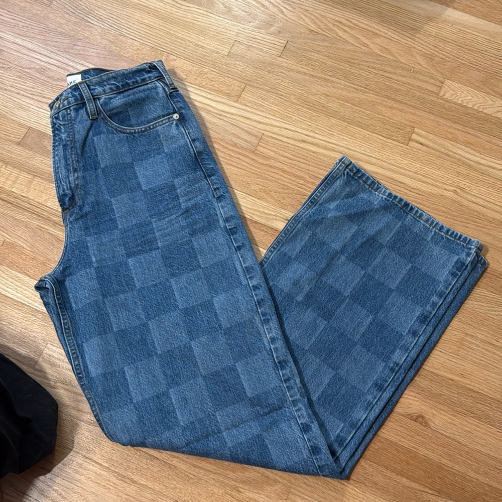 frame checkered high n tight jeans in size 27